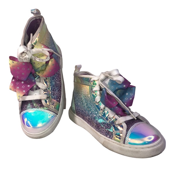 Nickelodeon Jojo Siwa Holo High Top Sneaker Tennis Shoe SIZE 3 - Picture 1 of 8